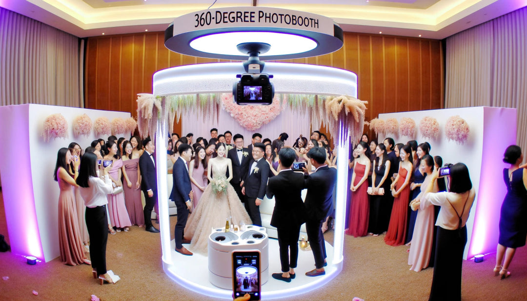 Laissez votre mariage briller avec un Photobooth Rotatif 360°: Idées et inspiration - Halolight