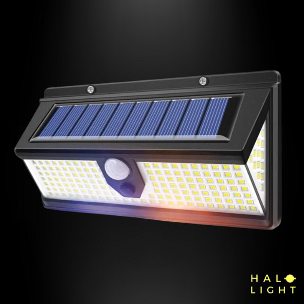 Projecteur de phares solaires LED puissant avec panneau solaire connecté